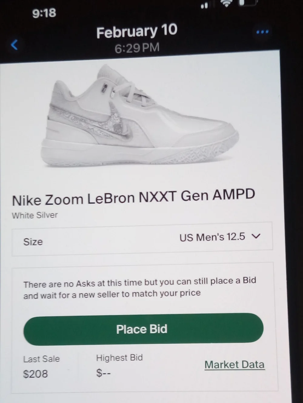 Nike Zoom LeBron Nxxt Gen A M P D White Silver Size 12.5 Men Item 9